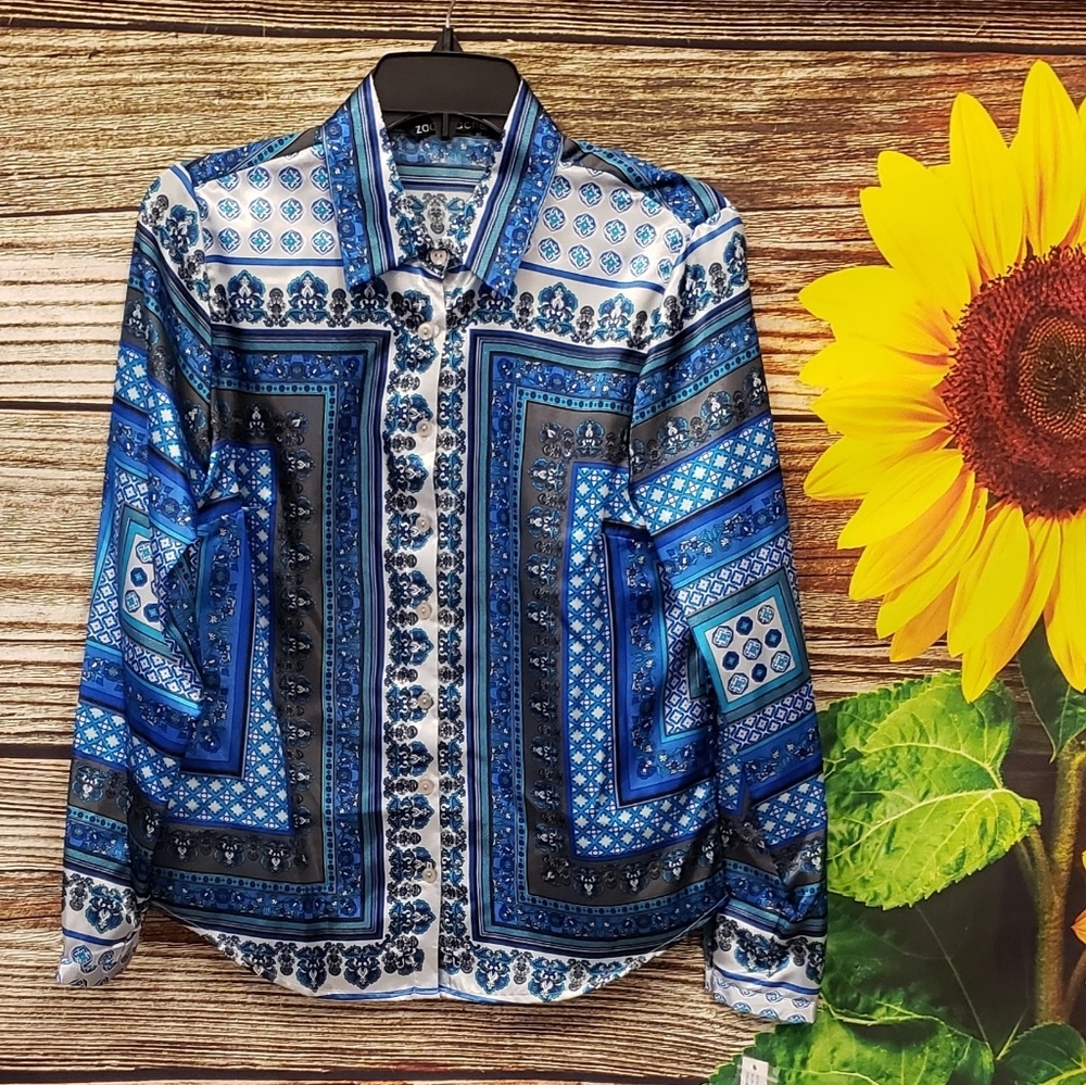 Zac & Rachel Women's long sleeve blouse 👚 size sm